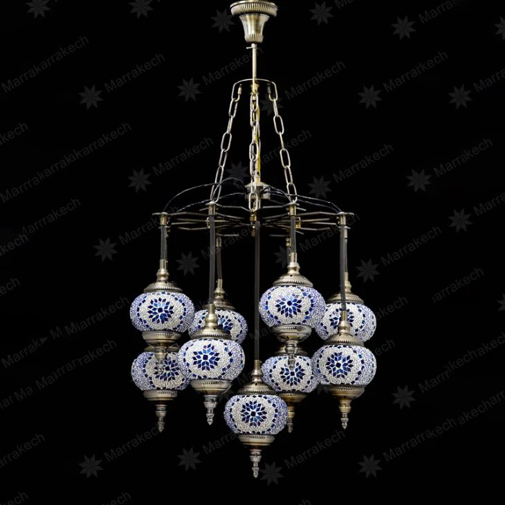 Turkish Mosaic Chandelier Lamp